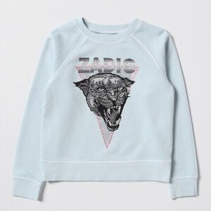 Zadig & Voltaire Kids Panther Rhinestone Sweatshirt 126/8 EUC